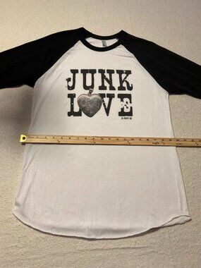 The 50 50 Shirt American Apearal "Junk Love an Altered Ego" Baseball Shirt Sz M